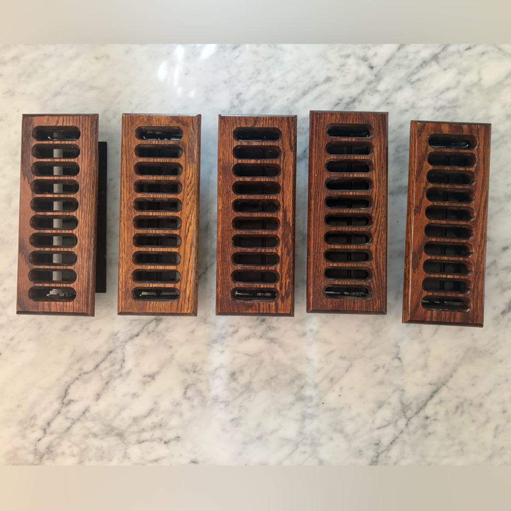 X5 Walnut wood louvred vents 4.5 x 11”

Beautiful patina